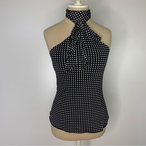 Moda international polka dot halter top - Picture 1 of 16